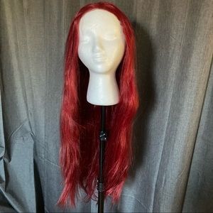 Red lace front wig